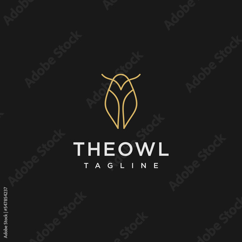Owl logo icon design template