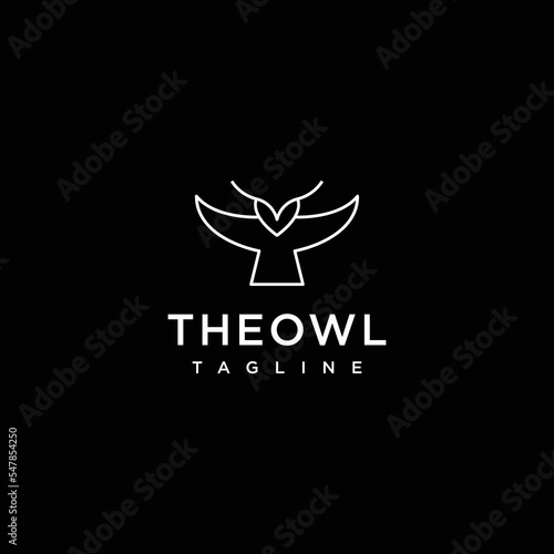 Owl logo icon design template