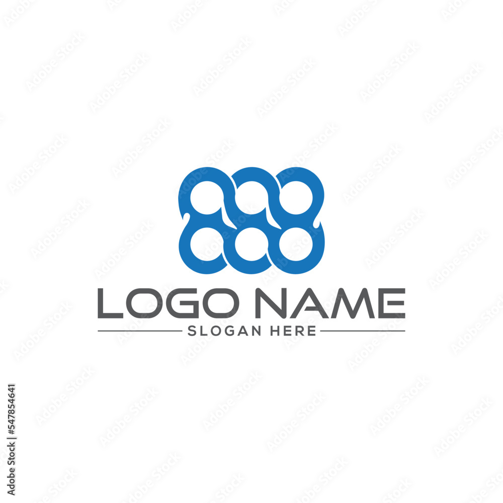 Triple eight logo design and icon vector. Triple eight logo design and icon vector.