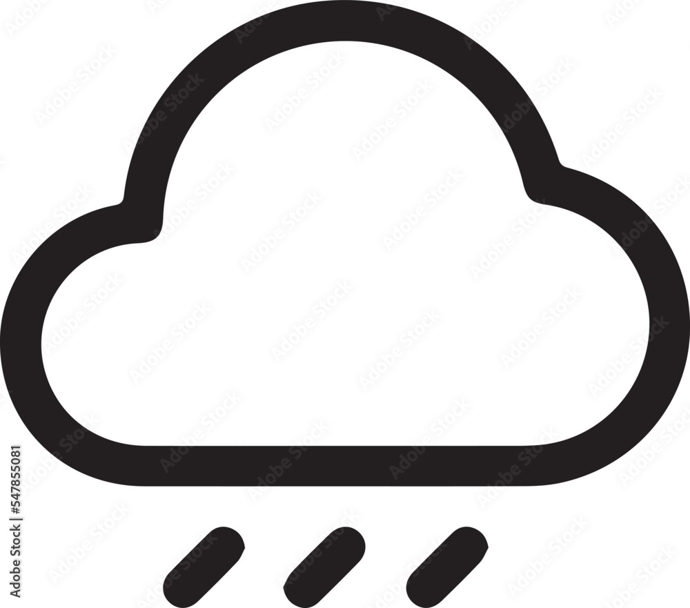 Cloud and rain line icon. Shower, weather linear style sign for mobile concept and web design. Cloud with raindrops outline vector icon. Cloud and rain line icon. Shower, weather linear style sign for mobile concept and web design. Cloud with raindrops outline vector icon.