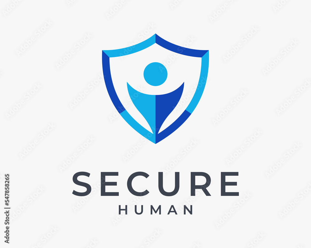 Secure People Protection Human Privacy Person Safety Profile Security Safe Vector Logo Design Secure People Protection Human Privacy Person Safety Profile Security Safe Vector Logo Design