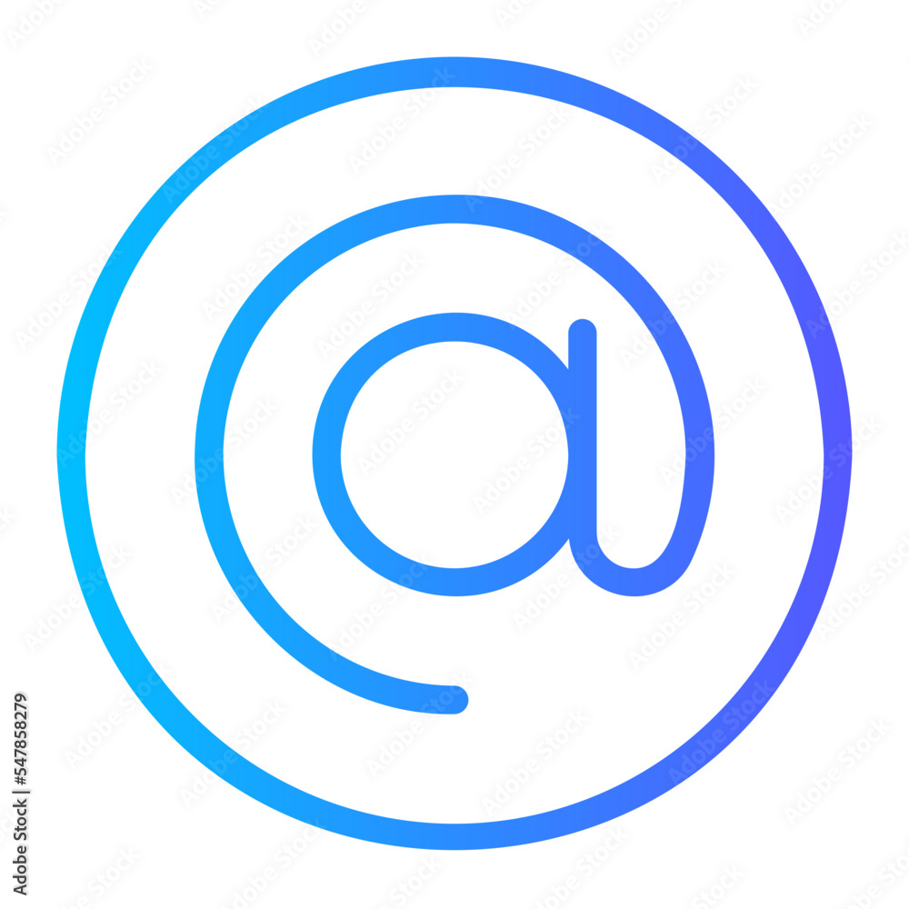 arroba gradient icon arroba gradient icon