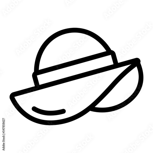 pamela hat line icon
