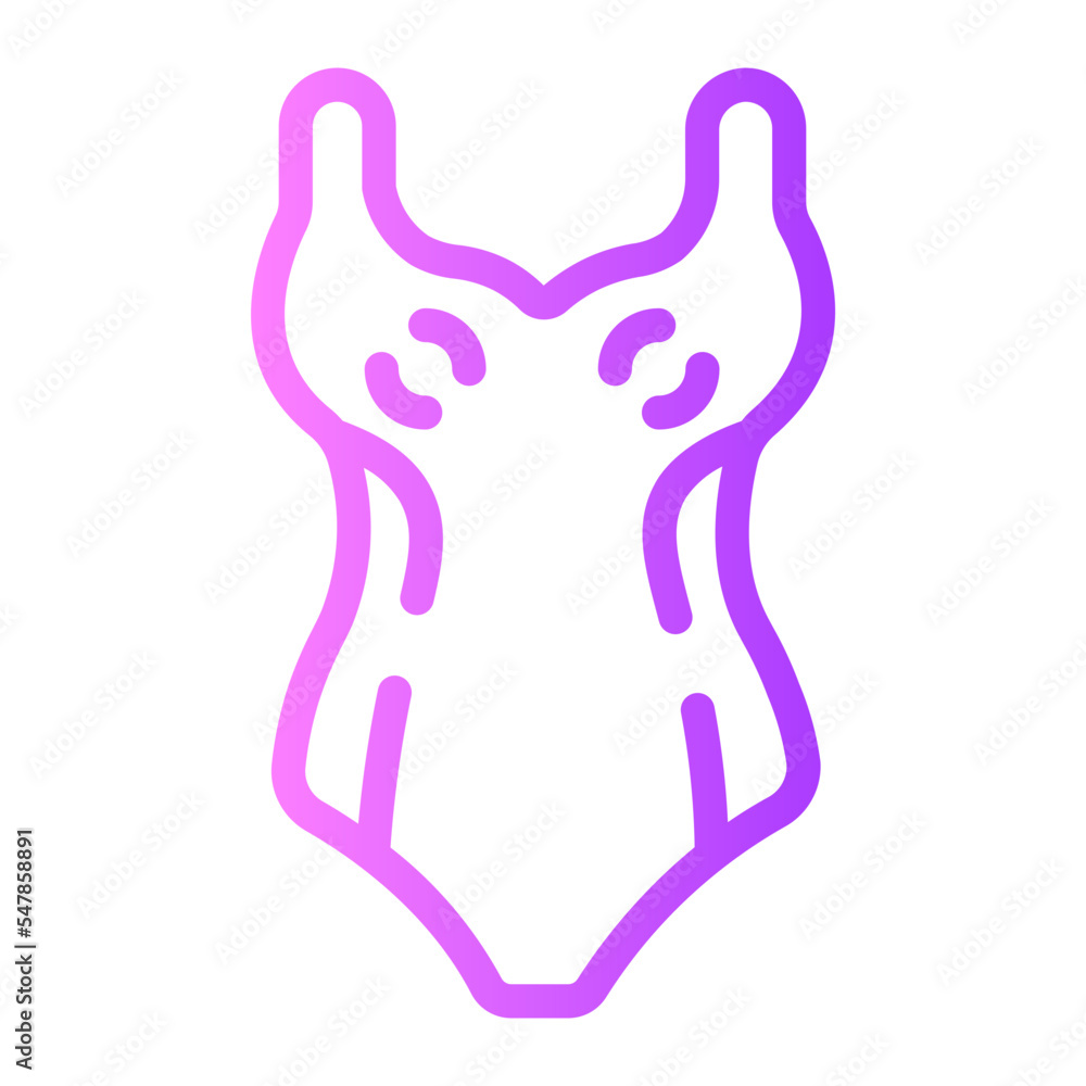 swimsuit gradient icon swimsuit gradient icon