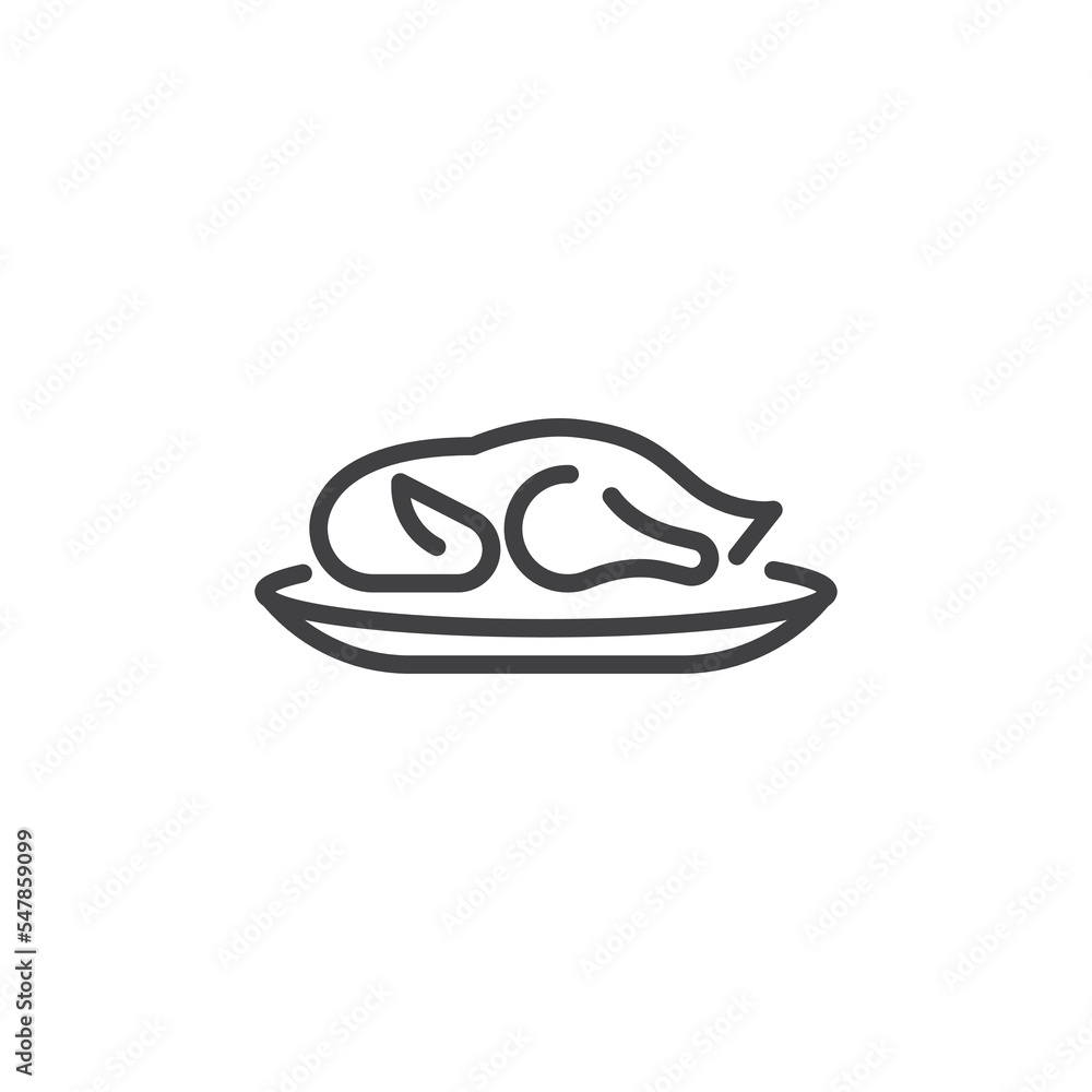 Beijing roasted duck line icon Beijing roasted duck line icon