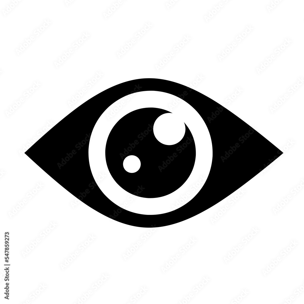 Eye logo icon on white background. Great for eyeglass logos, and optical sights. Vector illustration Eye logo icon on white background. Great for eyeglass logos, and optical sights. Vector illustration