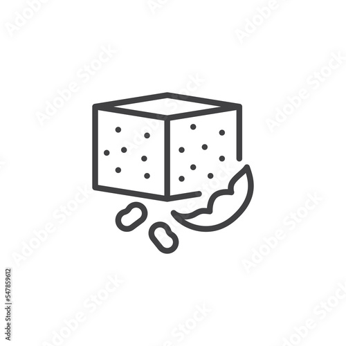 Chinese Tofu line icon