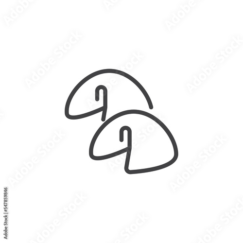 Fortune cookie line icon