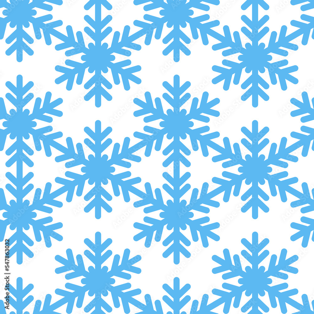 Christmas seamless pattern, blue snowflake on white background for decorative design. Christmas gift wrapping paper Christmas seamless pattern, blue snowflake on white background for decorative design. Christmas gift wrapping paper