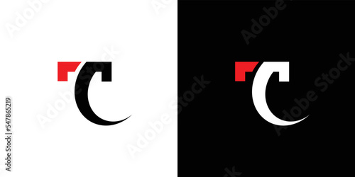 Unique and modern T logo design.