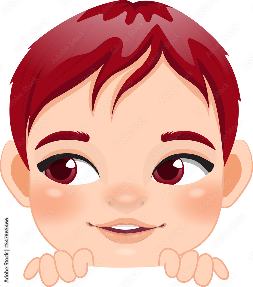 Cute Peekaboo Little Boy or Kid Peeking Boy Cartoon Character Cute Peekaboo Little Boy or Kid Peeking Boy Cartoon Character