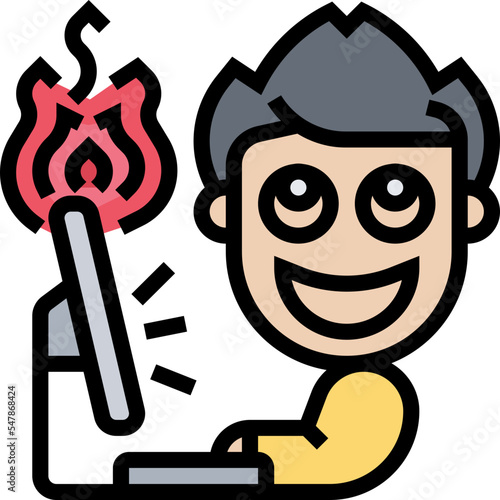 Flaming icon