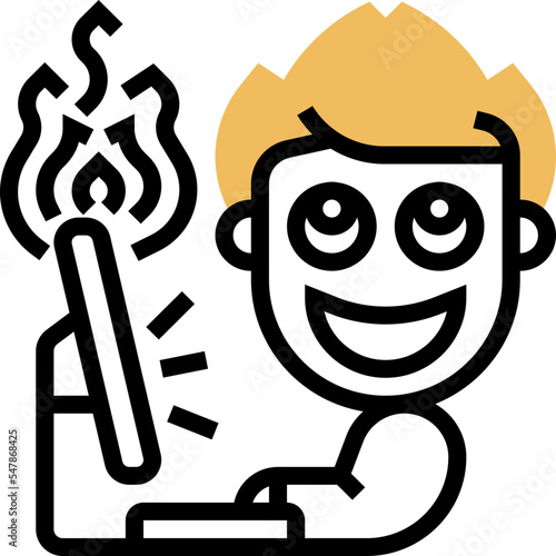 Flaming icon