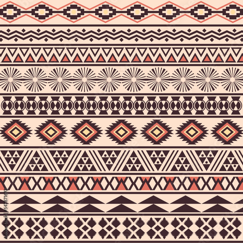 Isolated ethnic pattern flat vector