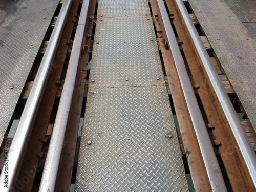 iron railway cross River Kwai bridge