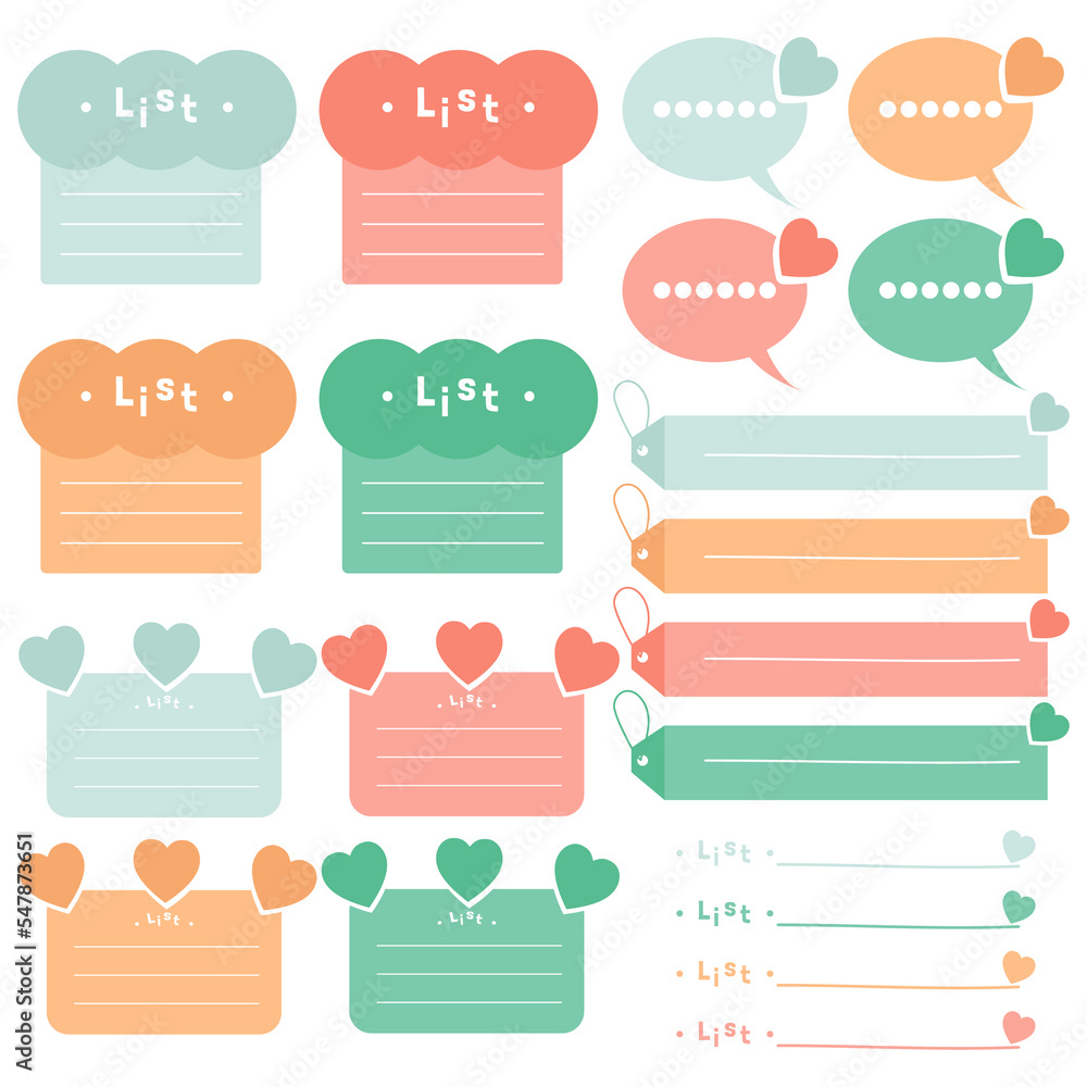 Cute paper notes. Stationary set. Scrapbook notes and cards.Printable planner stickers. To Do List note. Template for your message. Decorative planning element. Vector illustration. Cute paper notes. Stationary set. Scrapbook notes and cards.Printable planner stickers. To Do List note. Template for your message. Decorative planning element. Vector illustration.