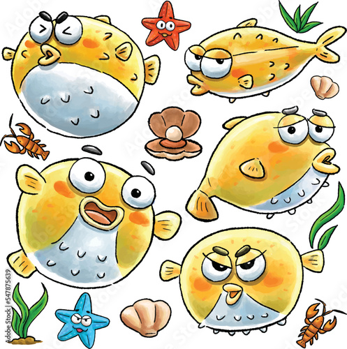 Isolated Funny Pufferfish