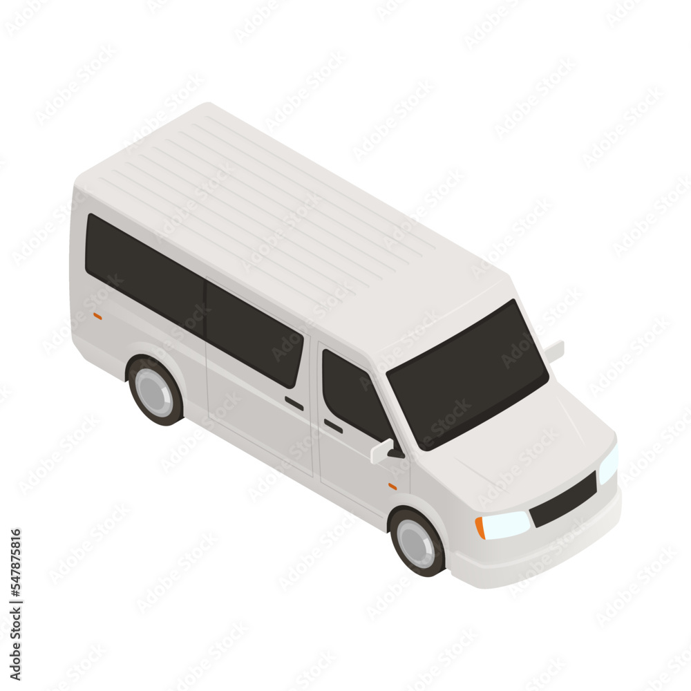 Van Isometric Icon Van Isometric Icon