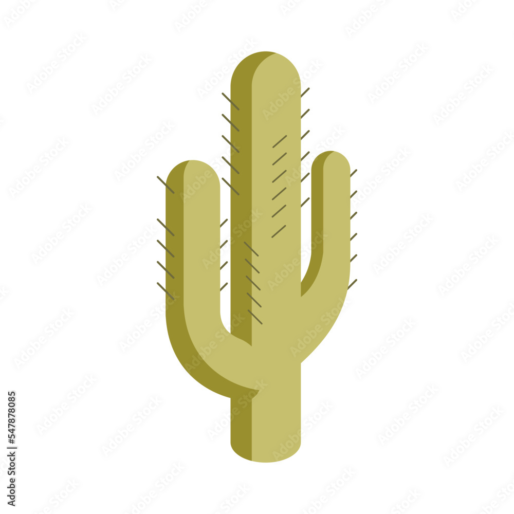 Obraz premium Cactus Plant Isometric Composition