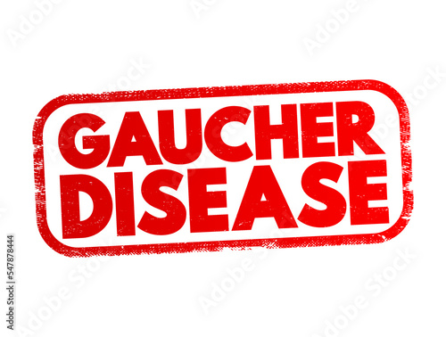 Gaucher Disease - rare genetic disorder passed down from parents to children, text concept stamp