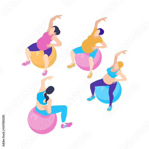 Isometric Ball Aerobics Composition