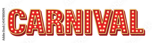 Classic Glow Light Effect Bulb Light Lettering Sign Carnival