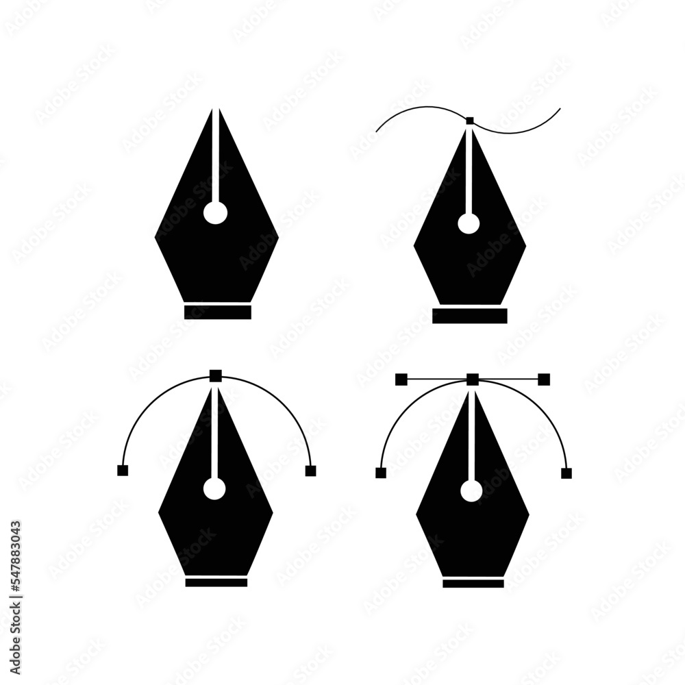 pen tool icon, set of vector pen tool icon, set of vector