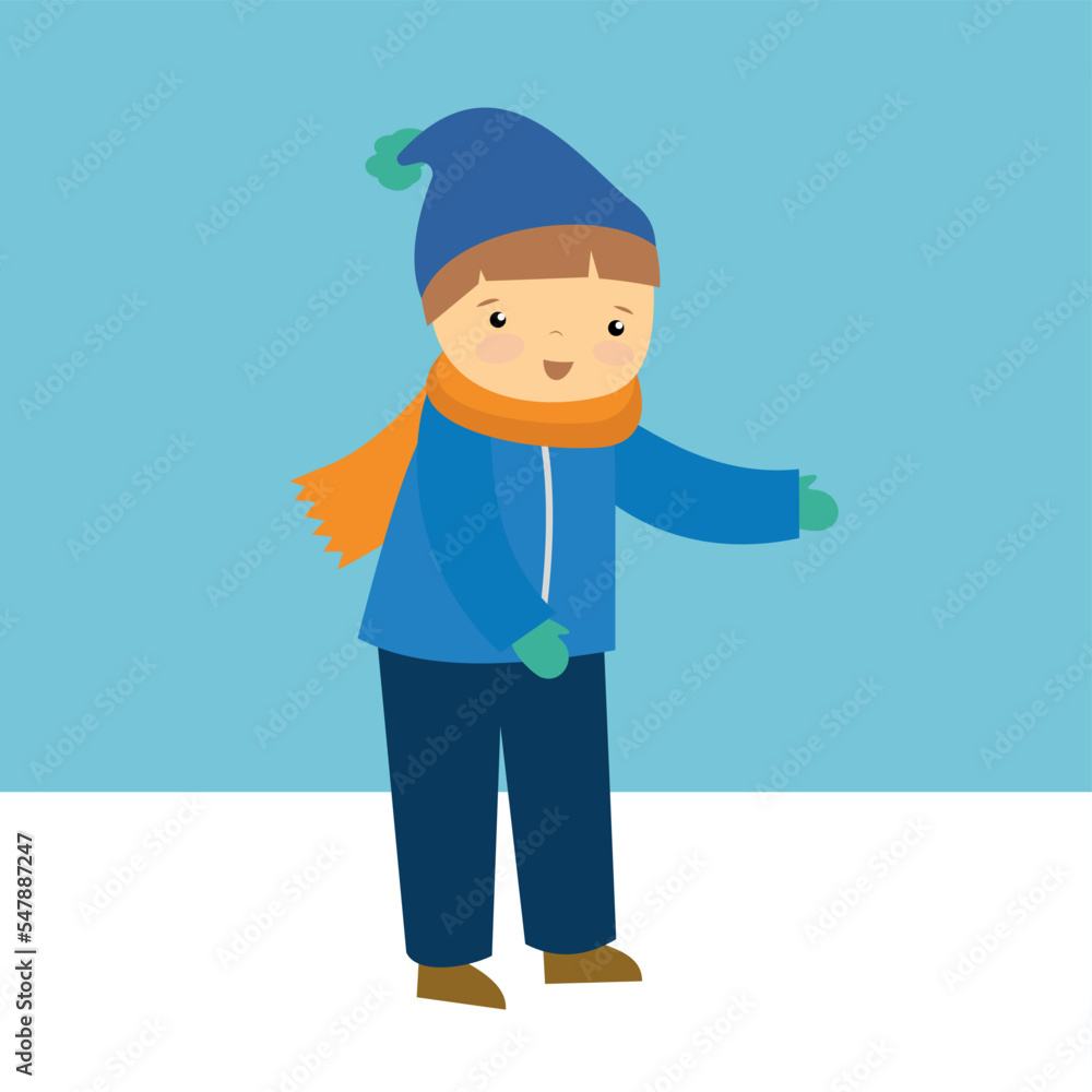 boy walking in snowy weather boy walking in snowy weather
