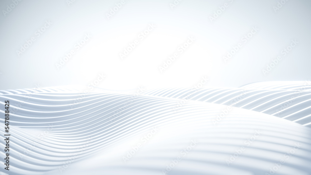3d render white stripe wave background 3d render white stripe wave background
