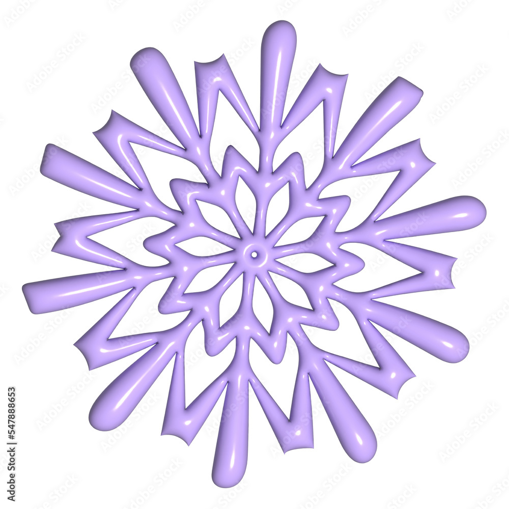 3D snowflake icon. New year and Christmas design elements 3D snowflake icon. New year and Christmas design elements