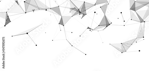Network connection structure. Concept of hi tech and future. Communication and web concept. Big data visualization. Vector illustration.