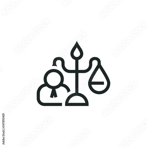 Legal advisor icon isolated on white background
