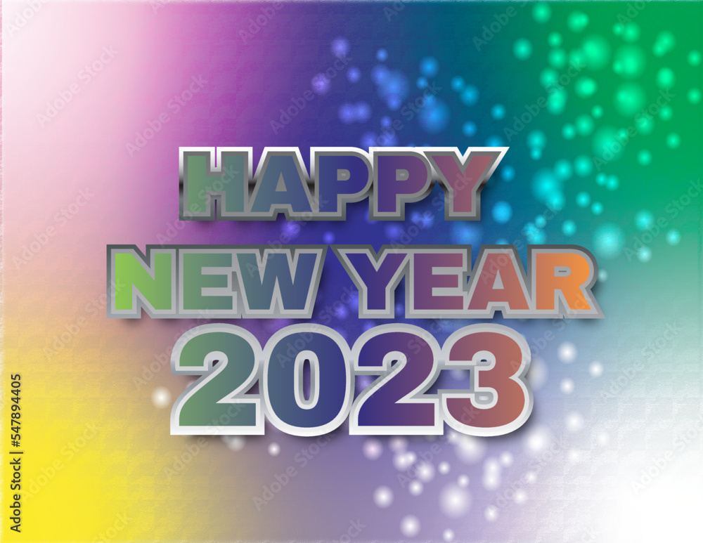 happy new year 3d text effect fully editable design