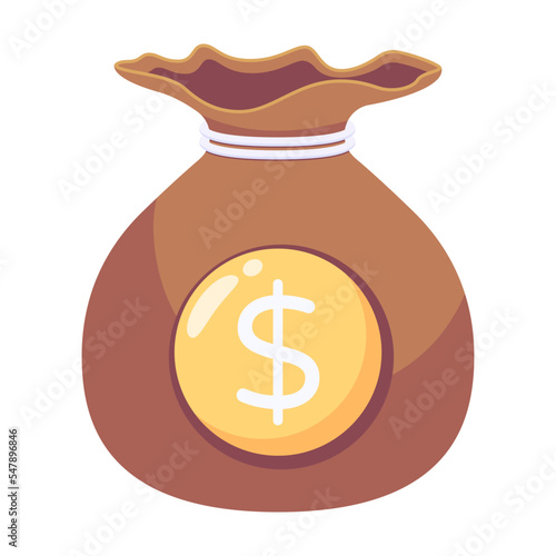 A scalable 2d icon of donate money 