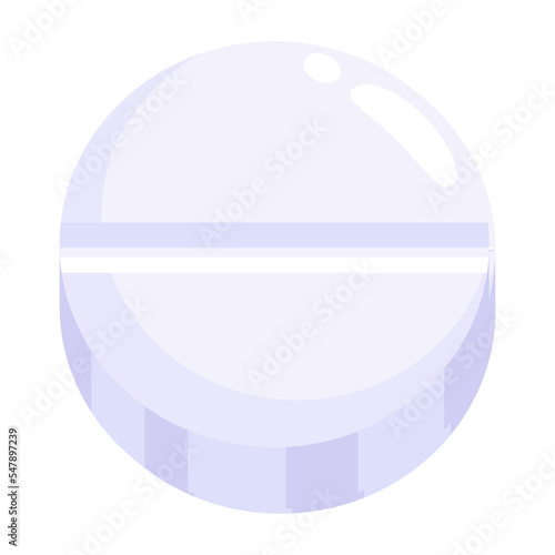 Pill icon designed in 2d style 