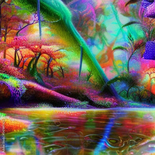 psychedelic macro landscape photo