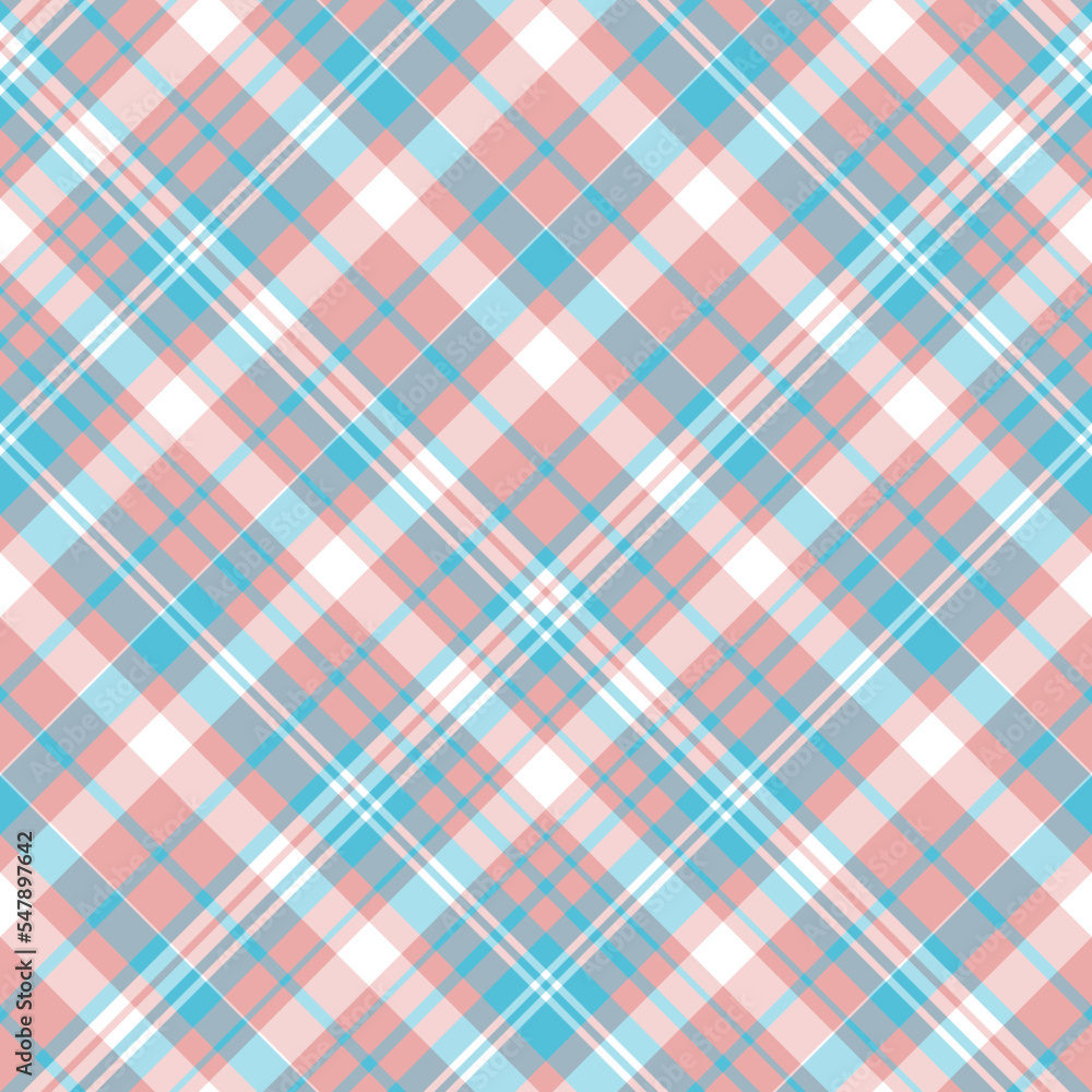 Seamless pattern in exciting pink, blue and white colors for plaid, fabric, textile, clothes, tablecloth and other things. Vector image. 2 Seamless pattern in exciting pink, blue and white colors for plaid, fabric, textile, clothes, tablecloth and other things. Vector image. 2