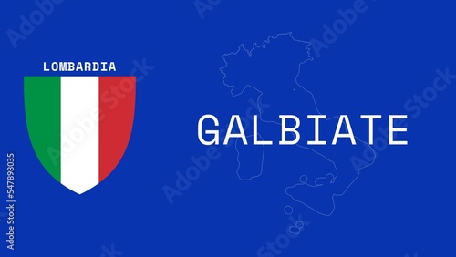 Galbiate: Illustration mit dem Ortsnamen der italienischen Stadt Galbiate in der Region Lombardia photo