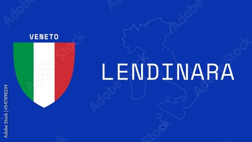 Lendinara: Illustration mit dem Ortsnamen der italienischen Stadt Lendinara in der Region Veneto photo