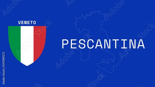Pescantina: Illustration mit dem Ortsnamen der italienischen Stadt Pescantina in der Region Veneto photo