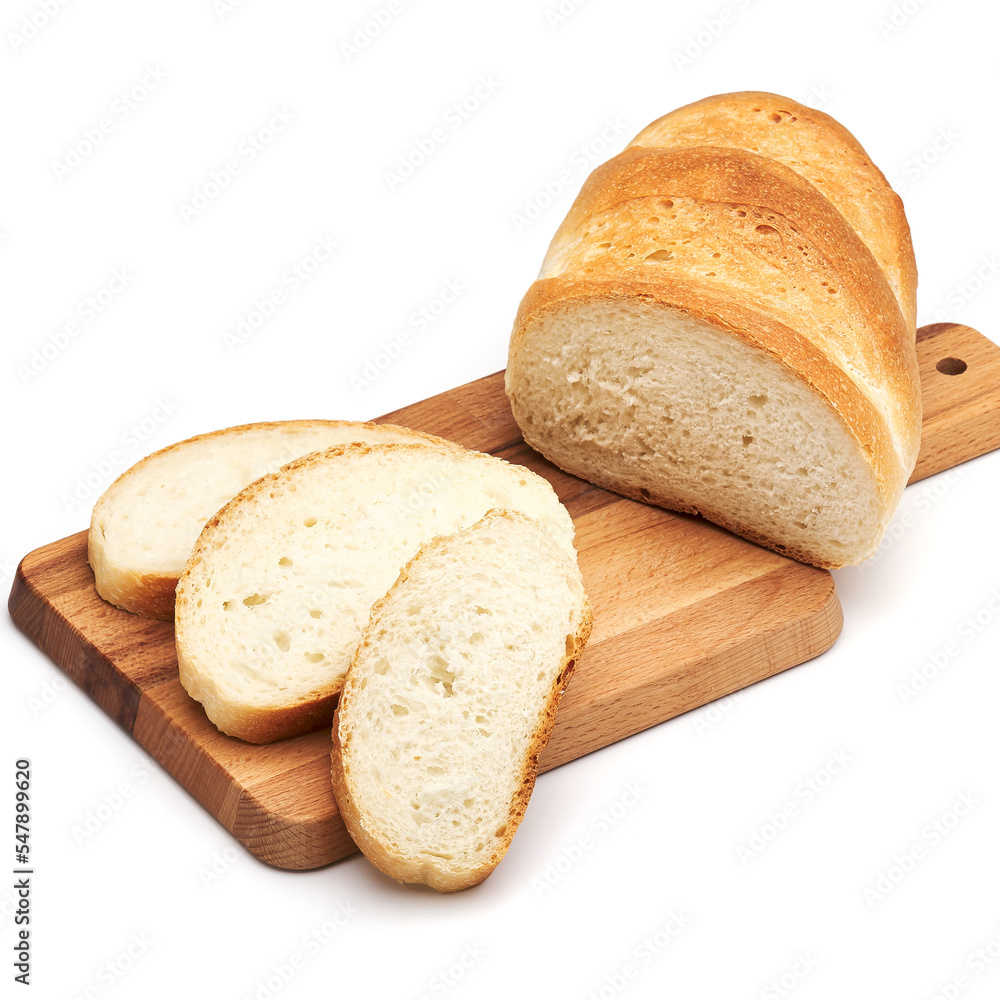 loaf of bread on cutting board