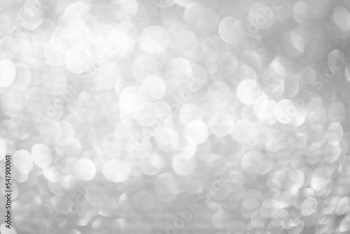 abstract white light blur bokeh for background. Christmas background