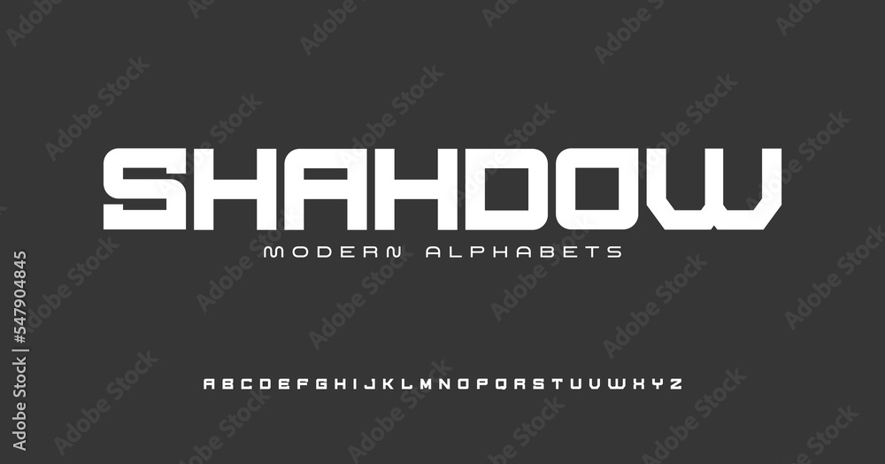 Sports modern line font typography. Typeface urban style tech fonts for technology. Creative minimalist typographic design.