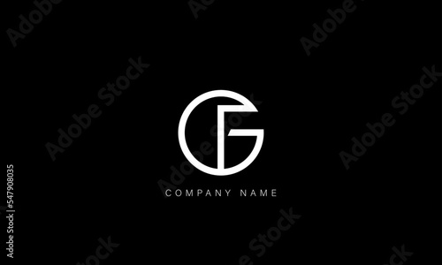 FG, GF Abstract Letters Logo Monogram