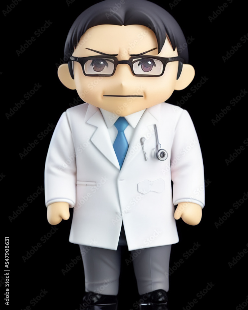 A male doctor with glasses, Generative AI A male doctor with glasses, Generative AI