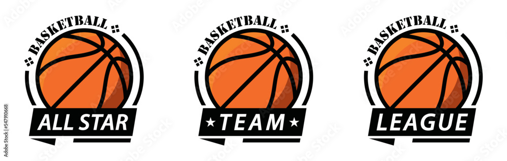 Basketball logo icon, vector illustration