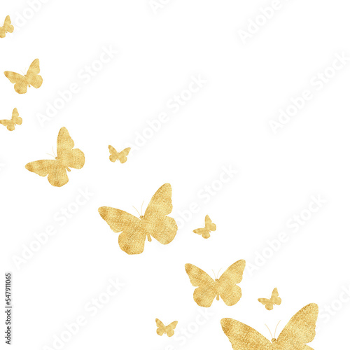 Gold Glitter Butterfly