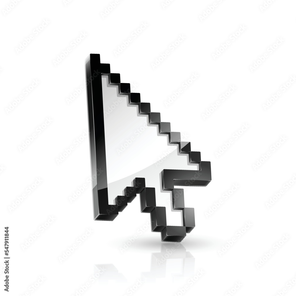 Vector illustration of arrow cursor on white background Vector illustration of arrow cursor on white background