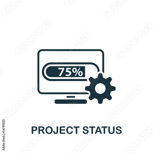 Project Status icon. Monochrome simple Project Planning icon for templates, web design and infographics