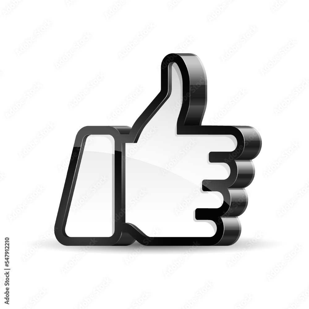 High detailed vector illustration of thumb up symbol isolated on white background. High detailed vector illustration of thumb up symbol isolated on white background.